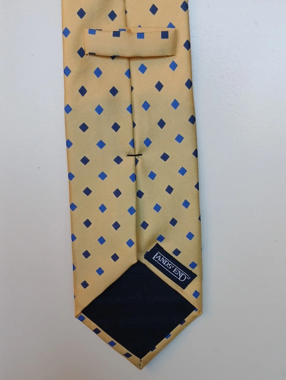 Lands' End Long Yellow Silk Tie